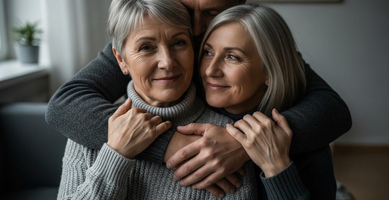 Couple senior partageant un moment intime avec tendresse et authenticité, illustrant une sexualité épanouie après 50 ans